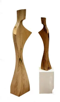 “Dual Flow” – Handcrafted Abstract Wooden Couple Sculpture[A21]