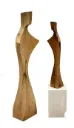 “Dual Flow” – Handcrafted Abstract Wooden Couple Sculpture[A21]
