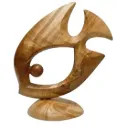 Ocean Flow Wooden Fish Sculpture[A32]