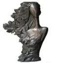 “Nature Muse” – Figurative Wooden Art Sculpture[A34]
