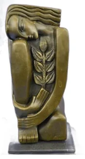 “Harvest Calm” – Figurative Wooden Sculpture[A36]