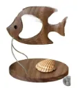 Floating Fish” – Playful Wooden Art Sculpture[A38]