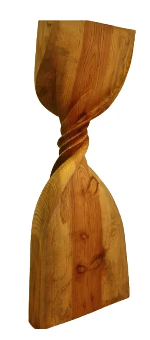 “Twist Column” – Sculptural Wooden Floor Art[A40]