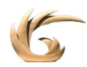 “Golden Wave” – Flowing Wooden Sculpture[A43]