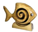“Spiral of the Sea” – Artistic Wooden Fish Sculpture[A54]
