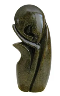 “The Silent Embrace” – Abstract WOOD Sculpture[A58]