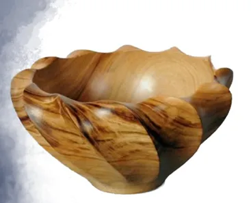 “Bloom of Stillness” – Handcrafted Wooden Bowl Sculpture[A66]