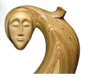 “Flowing Mind” – Abstract Wooden Face Sculpture[A72]