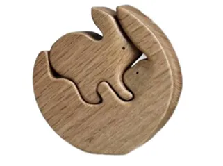 “Circle of Play” – Wooden Puzzle-Style Décor Piece[A79]