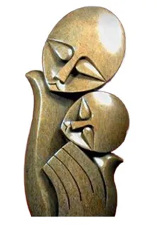 “Bound by Love” – Abstract Wooden Parent & Child Sculpture[A88]