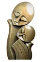 “Bound by Love” – Abstract Wooden Parent & Child Sculpture[A88]