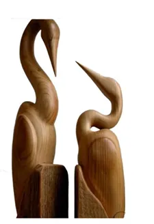 “United Currents” – Abstract Wooden Couple Sculpture[A92]