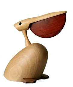 “Curious Balance” – Playful Wooden Bird Sculpture[A97]