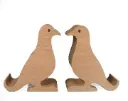 “Together Always” – Wooden Love Birds Sculpture[A101]