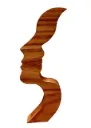 “Silent Profile” – Abstract Wooden Face Sculpture[A107]