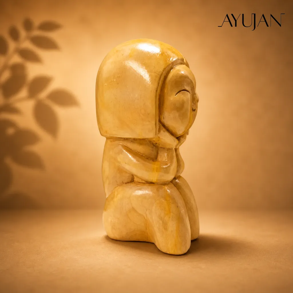 Wooden Meditative Human Figure[A11]