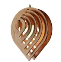 “HeartSpiral” Wooden Hanging Art Lamp[L23]