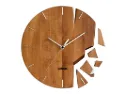 Abstract broken design geometric structure round clock [C3]
