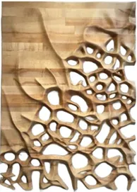 Organic Textured Wooden Wall Panel[A3]