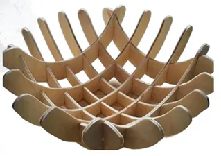 Interlocking Wooden Fruit Basket[A12]