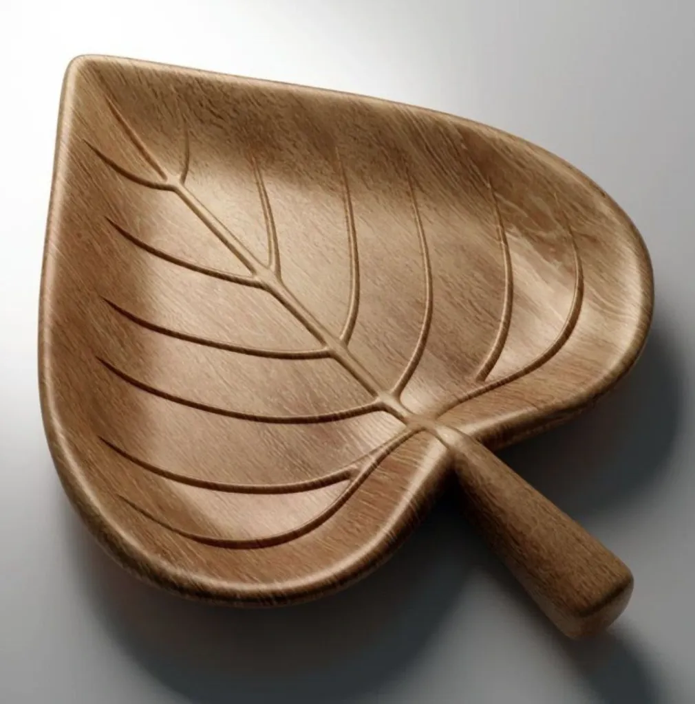 Natural Wooden Leaf Décor Piece[A2]