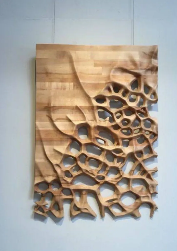 Organic Textured Wooden Wall Panel[A3]