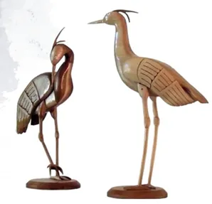 Wooden Bird Sculptures (Pair)[A7]