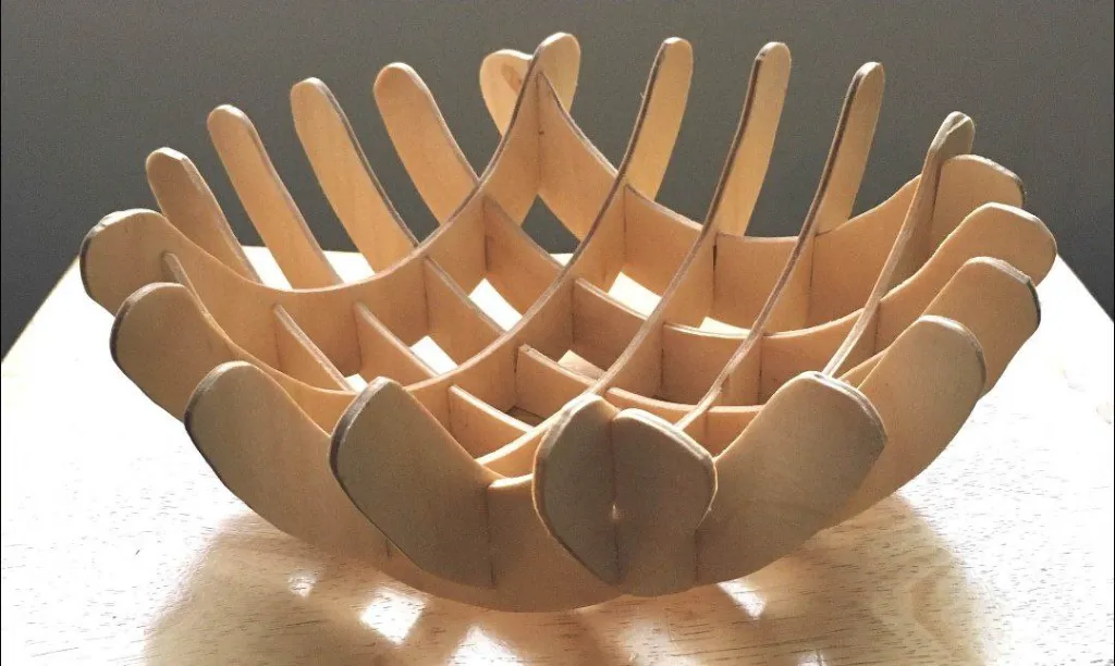 Interlocking Wooden Fruit Basket[A12]