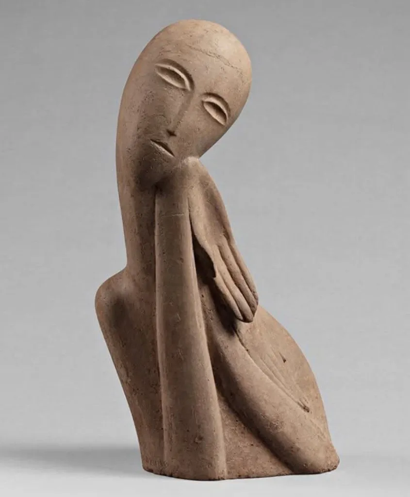 “Silent Grace” – Handcrafted Wooden Meditative Figure[A19]