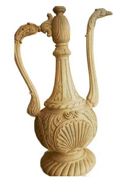 “Heritage Spout” – Handcrafted Ornamental Wooden Vase[A25]