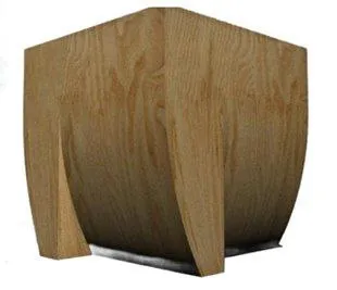 “Facet Cube” – Handcrafted Wooden Planter / Accent Block[A27]