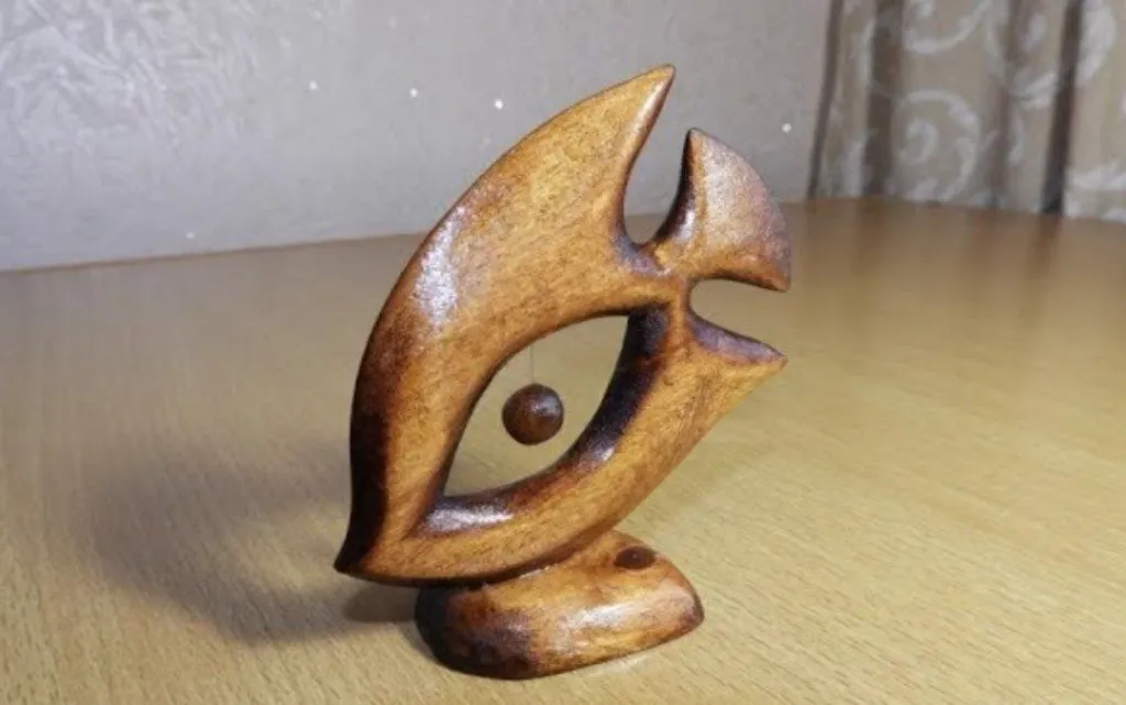 Ocean Flow Wooden Fish Sculpture[A32]