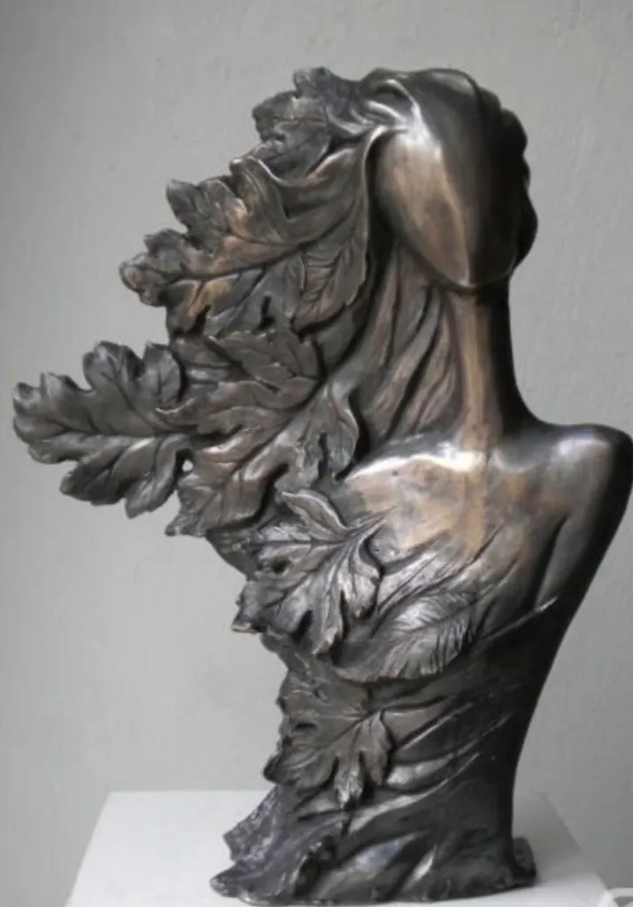 “Nature Muse” – Figurative Wooden Art Sculpture[A34]