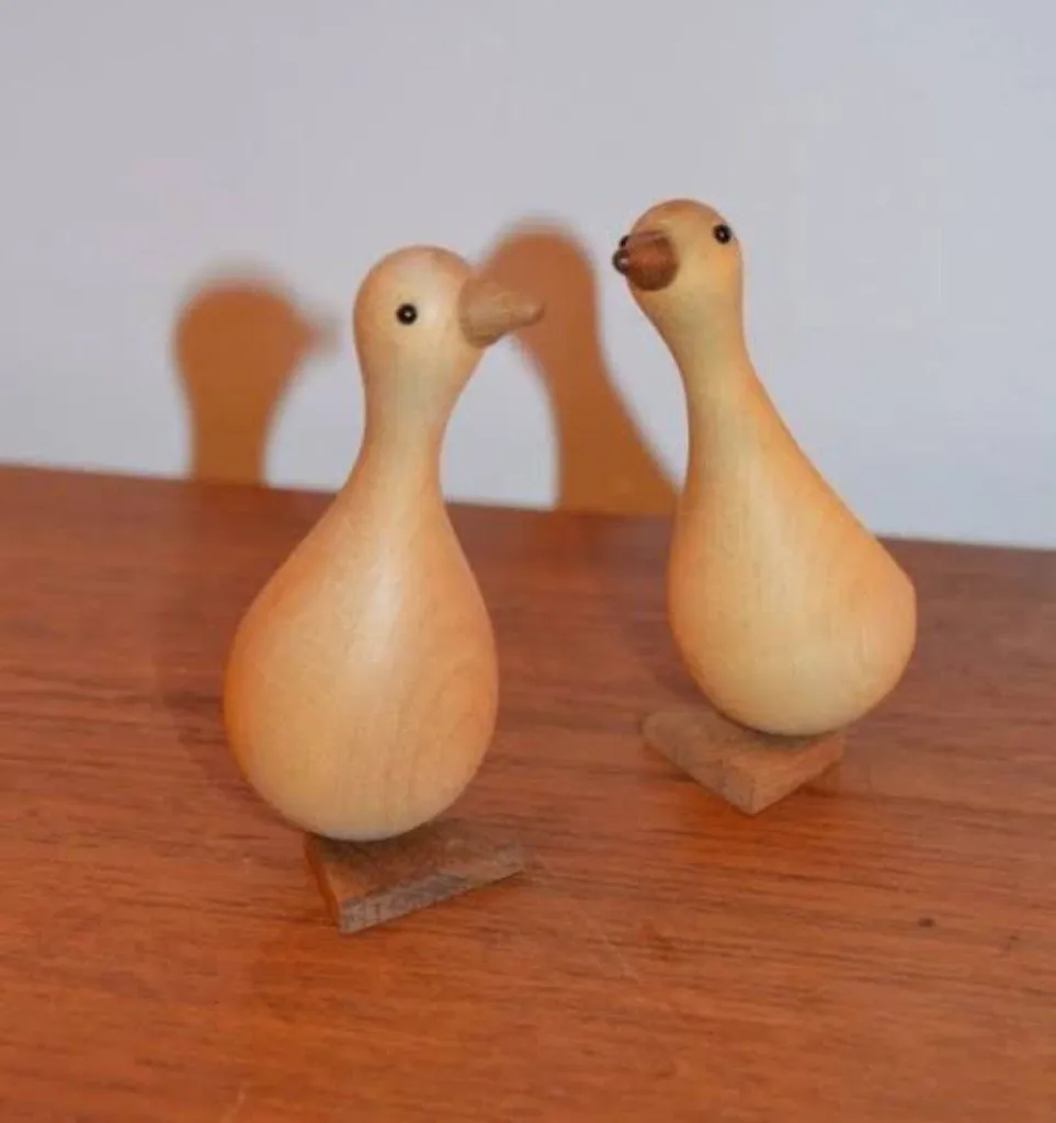 ''Together We Stand” – Symbolic Wooden Duck Pair[A48]