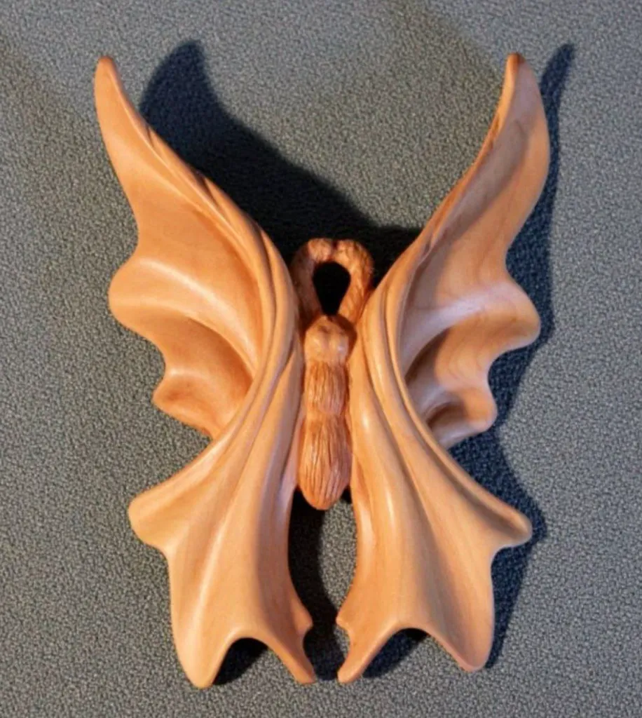 “Soul in Flight” – Abstract Angelic Butterfly Wooden Art Piece[A63]