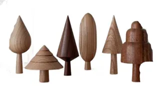 “Whispering Woods” – Miniature Wooden Forest Set[A111]