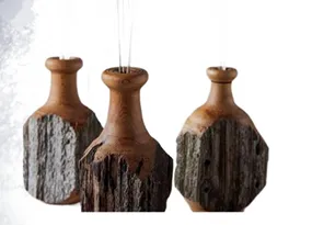 Forest Whisper” – Rustic Wooden Bottle Trio
[A131]