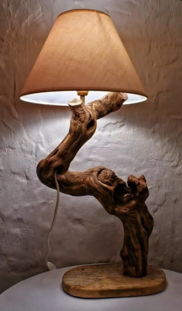 Natural Root Wood Table Lamp[L5]