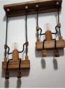 Hanging Wooden Block Multi-Light Wall Fixture[L50]