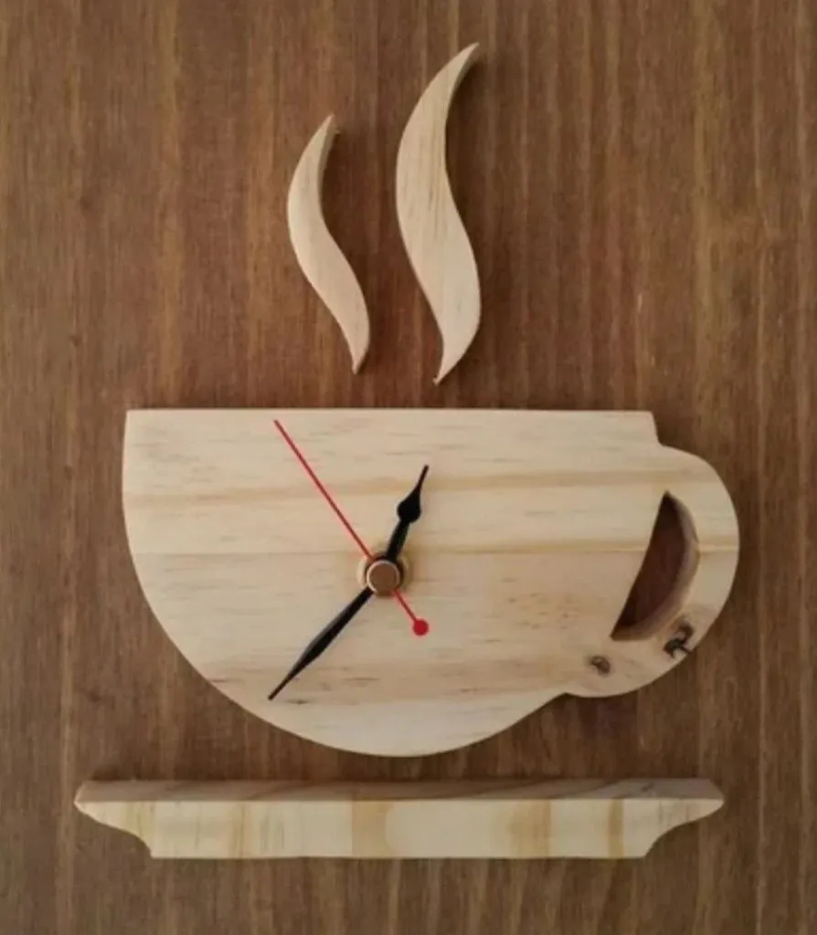 Mechanical Cup Shaped Wooden Clock [C2]