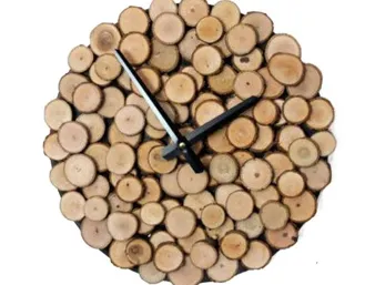 Rustic Wood-Slice Clock[C33]