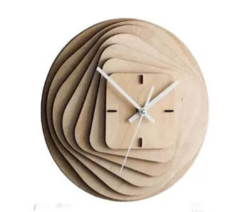 Nested Louvered Wood Clock [C38]