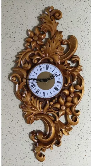 Ornate Carved Wood Clock[C40]